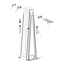 MB3SB - dettaglio di montaggio, sistema di sicurezza perimetrale MB3SB - dettaglio di montaggio, sistema di sicurezza perimetrale