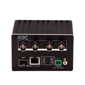 he KBC EECF4-DN1-R is an Ethernet over Coax (EoC) receiver with 4 coax ports with Power Over Coax (PoC) and 1*10/100/1000M Ethernet ports,1*1000Base-FX SFP port