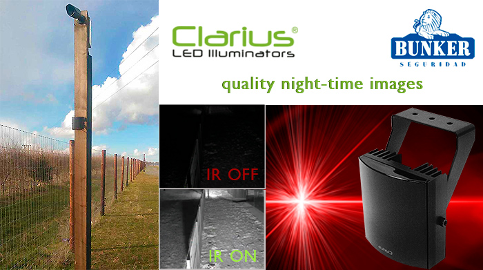 Solar farm perimeter security improved by using LED Illuminators