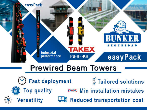 Personalised Beam Towers by Bunker Seguridad