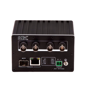 KBC EECF4-DN1-R is an Ethernet over Coax (EoC) receiver with 4 coax ports with PowerKBC EECF4-DN1-R est un récepteur Ethernet over Coax (EoC) avec 4 ports coaxiaux avec Power Over Coax (PoC) et ports Ethernet 1 * 10/100 / 1000M, 1 * port SFP 1000Base-FX